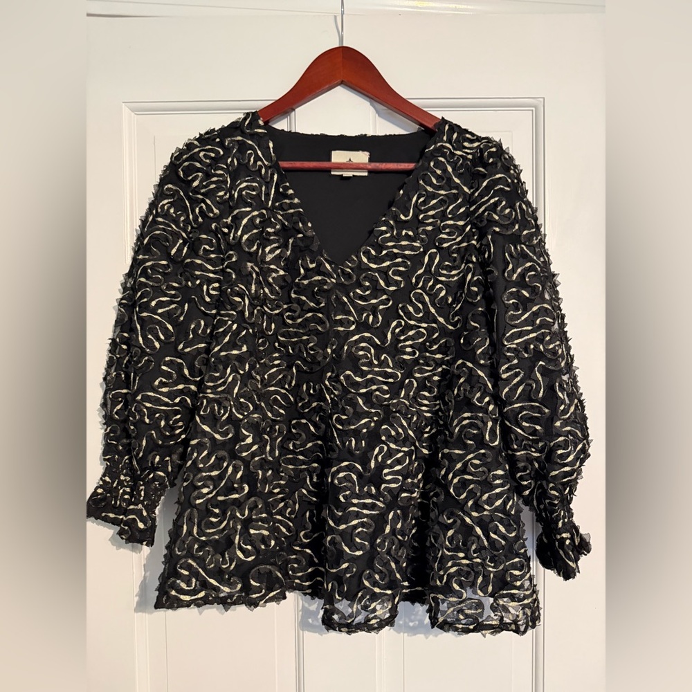 Like new Tuckernuck Nightly Organza Easton Blouse, XS